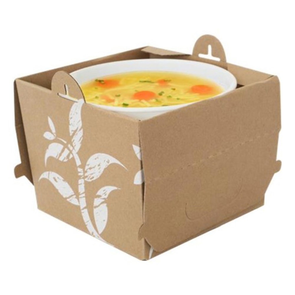 LBP Soup n Serve Carriers, 64 Oz, Brown, Set Of 30 Carriers