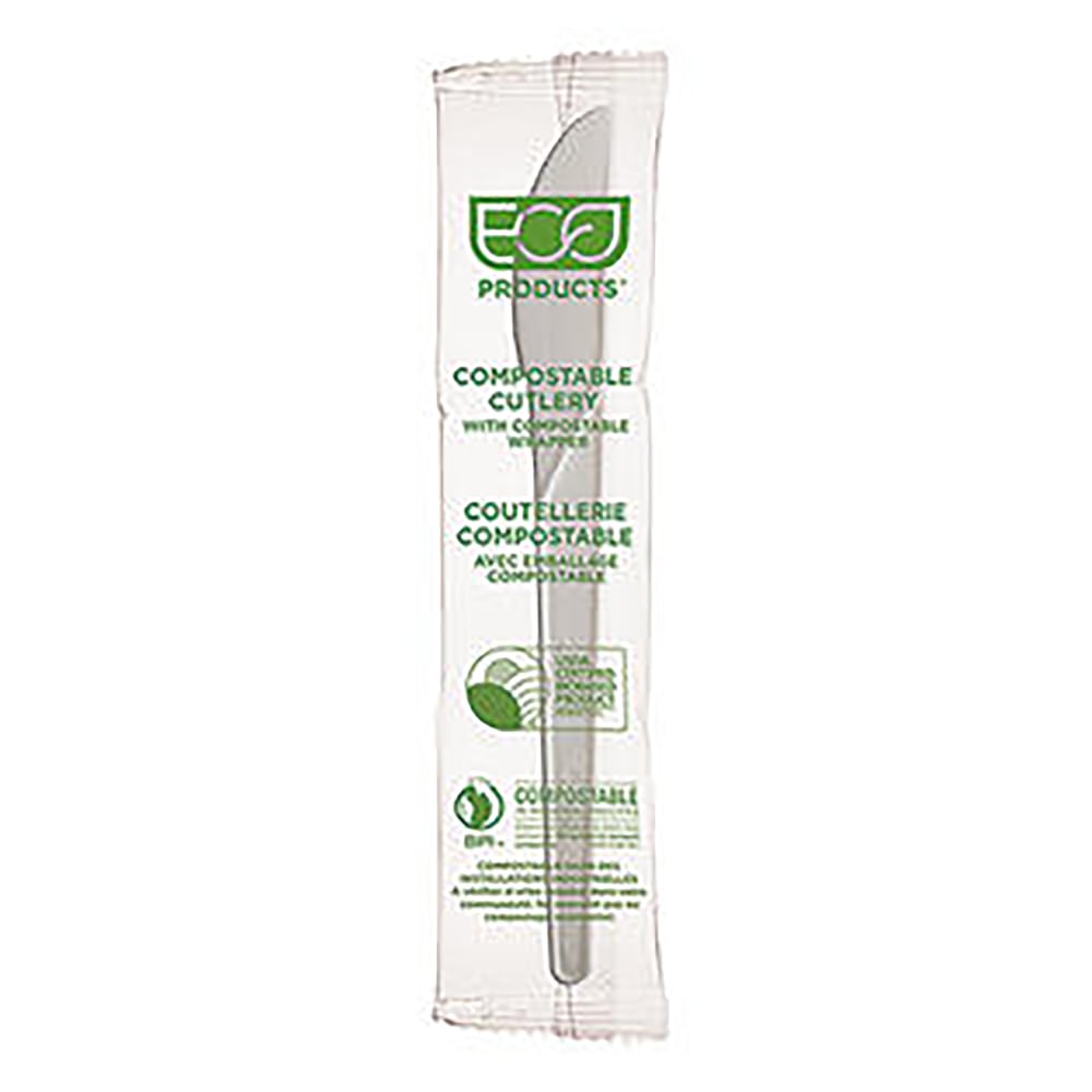 Highmark Eco Products Compostable Knives, 6in, White, Pack Of 1,000 Knives