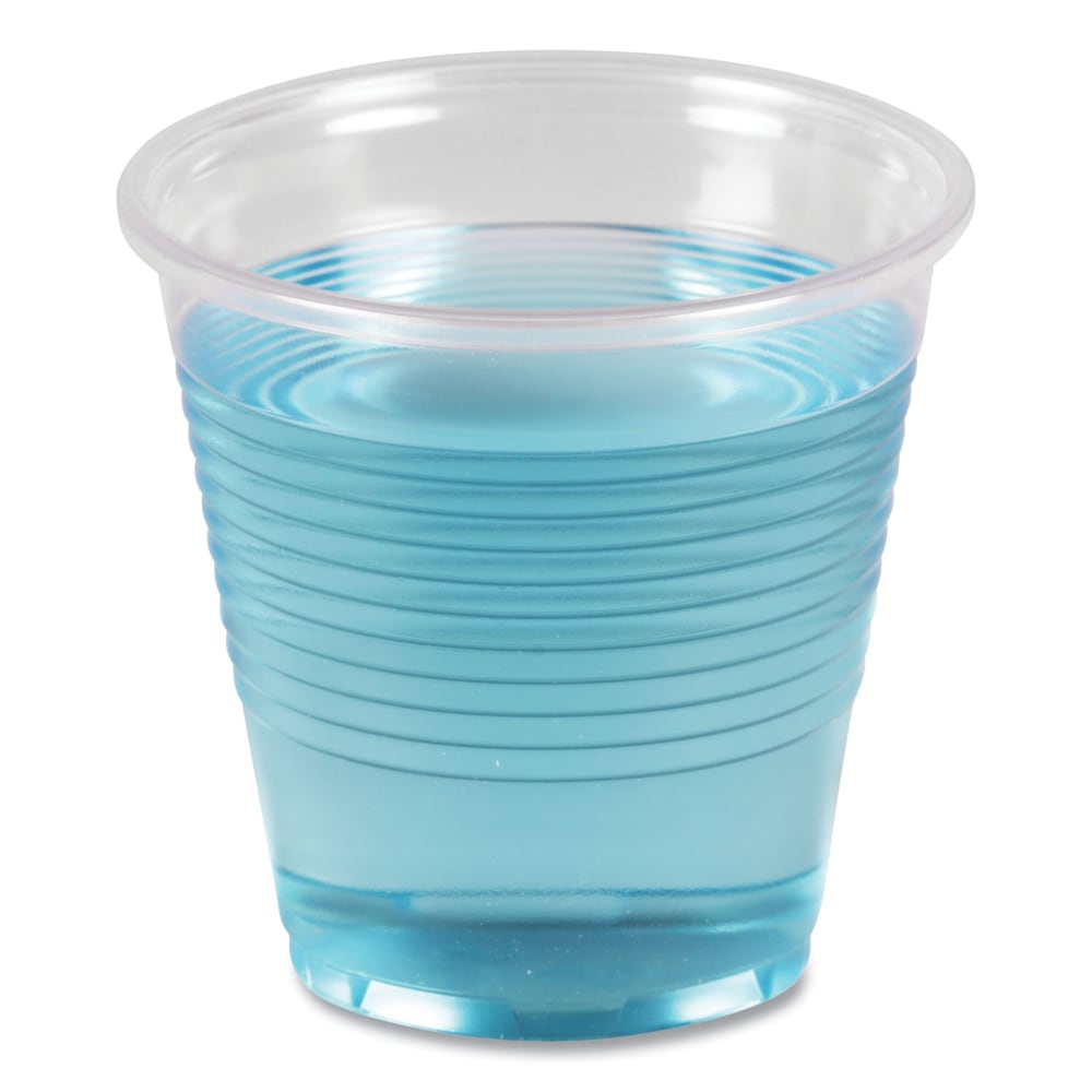 Boardwalk Plastic Cold Cups, 5 Oz, Clear, Sleeve Of 100 Cups, Carton Of 25 Sleeves