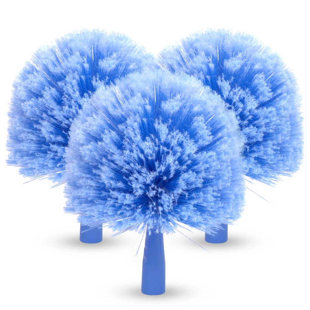 Gritt Commercial Cobweb Duster Brush, 6-11/16in, Blue, Pack Of 3 Dust Brushes