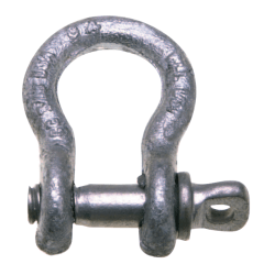 Apex 419 3/8in 1T Galvanized Zinc Carbon Anchor Shackle With Screw Pin