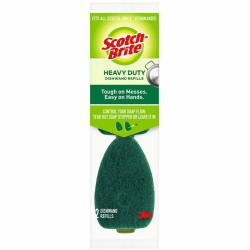 Scotch-Brite Heavy-Duty Dishwand Refills, 2.9inH x 2.2inW, 2 Pack, 7 / Carton, Green