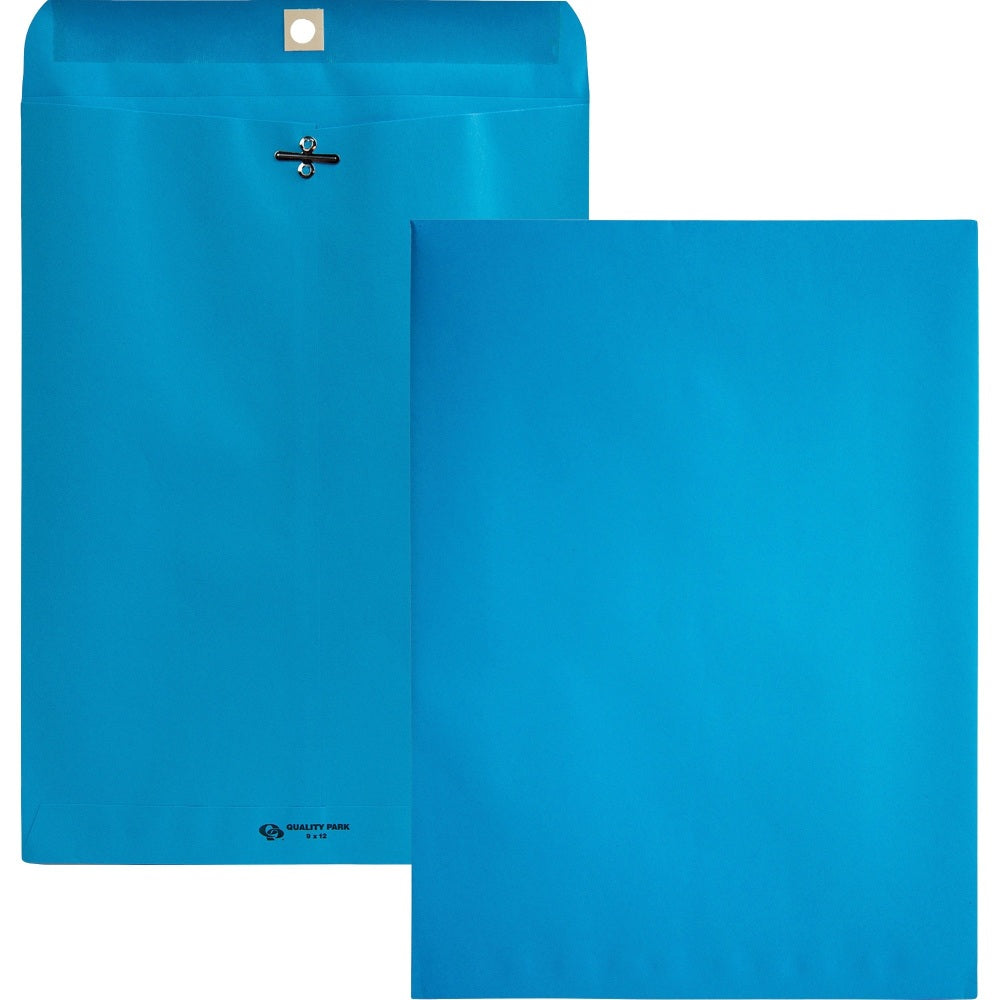 Quality Park #90 Envelopes, Clasp Closure, Blue, Pack Of 10 Envelopes