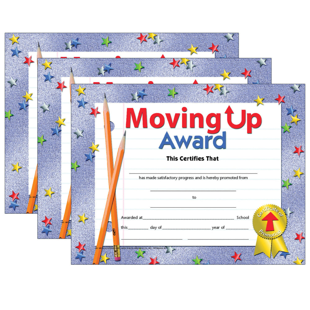 Hayes Publishing Moving Up Award, 30 Per Pack, Set Of 3 Packs