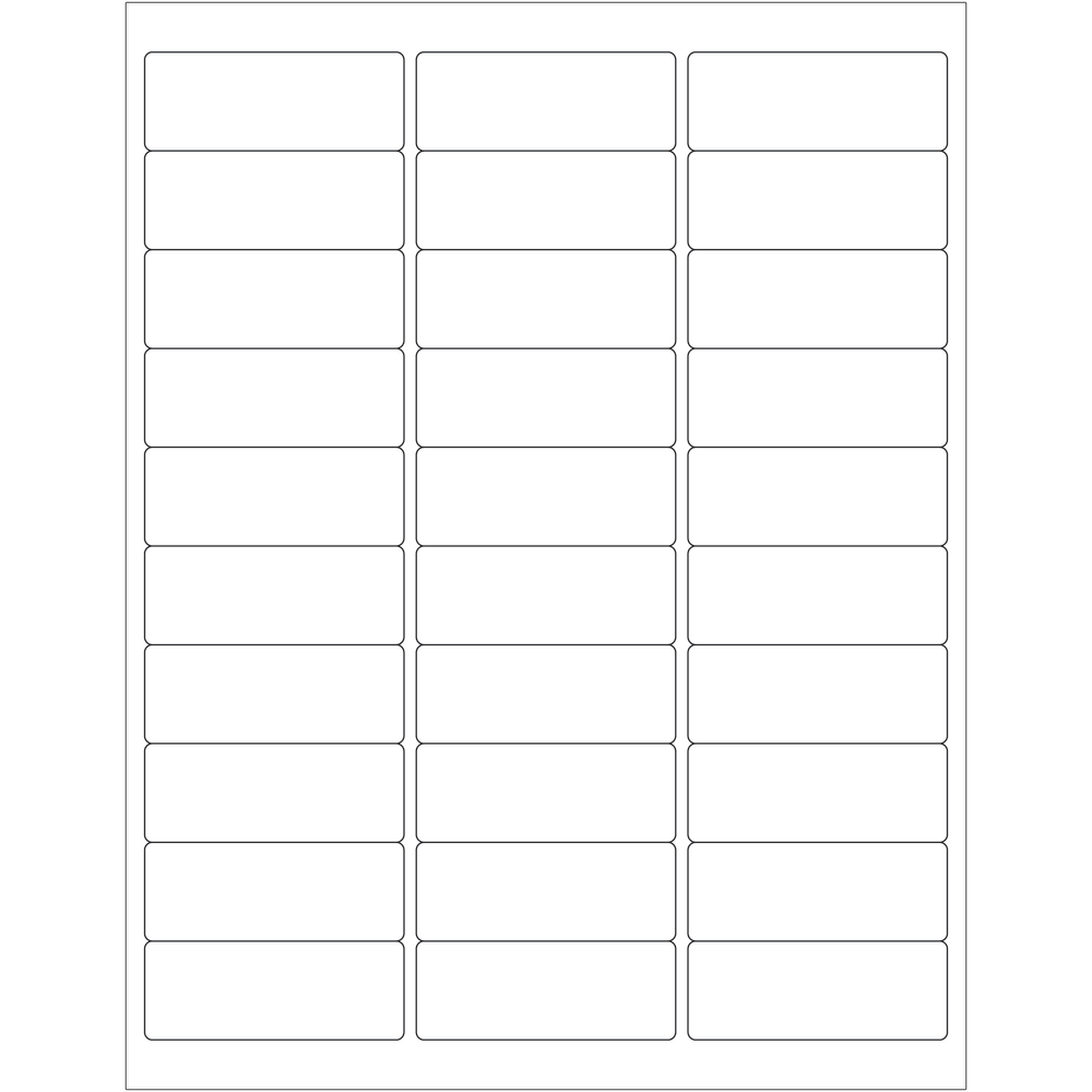 Tape Logic Inkjet/Laser Labels, LL113, Rectangle, 2 5/8in x 1in, White, Case Of 3,000