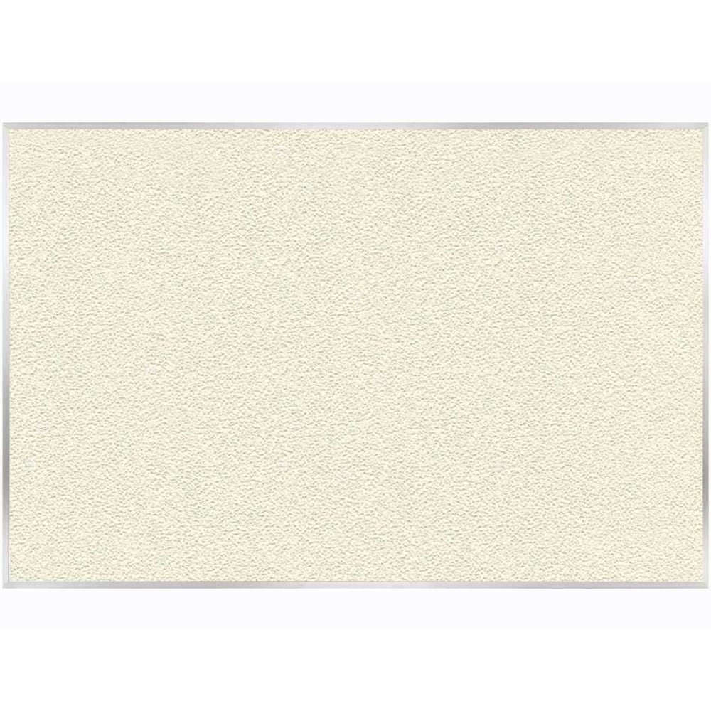 Ghent Vinyl Bulletin Board, 48inH x 96inW, Aluminum Frame, Ivory
