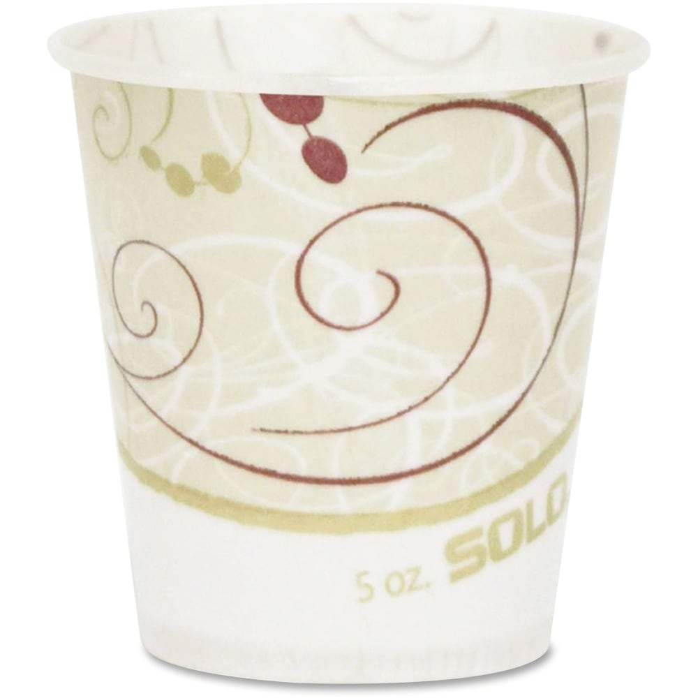 SOLO Cold Paper Cups, 5 Oz, Beige, 3,000 Cups Per Carton, Pack Of 30 Cartons