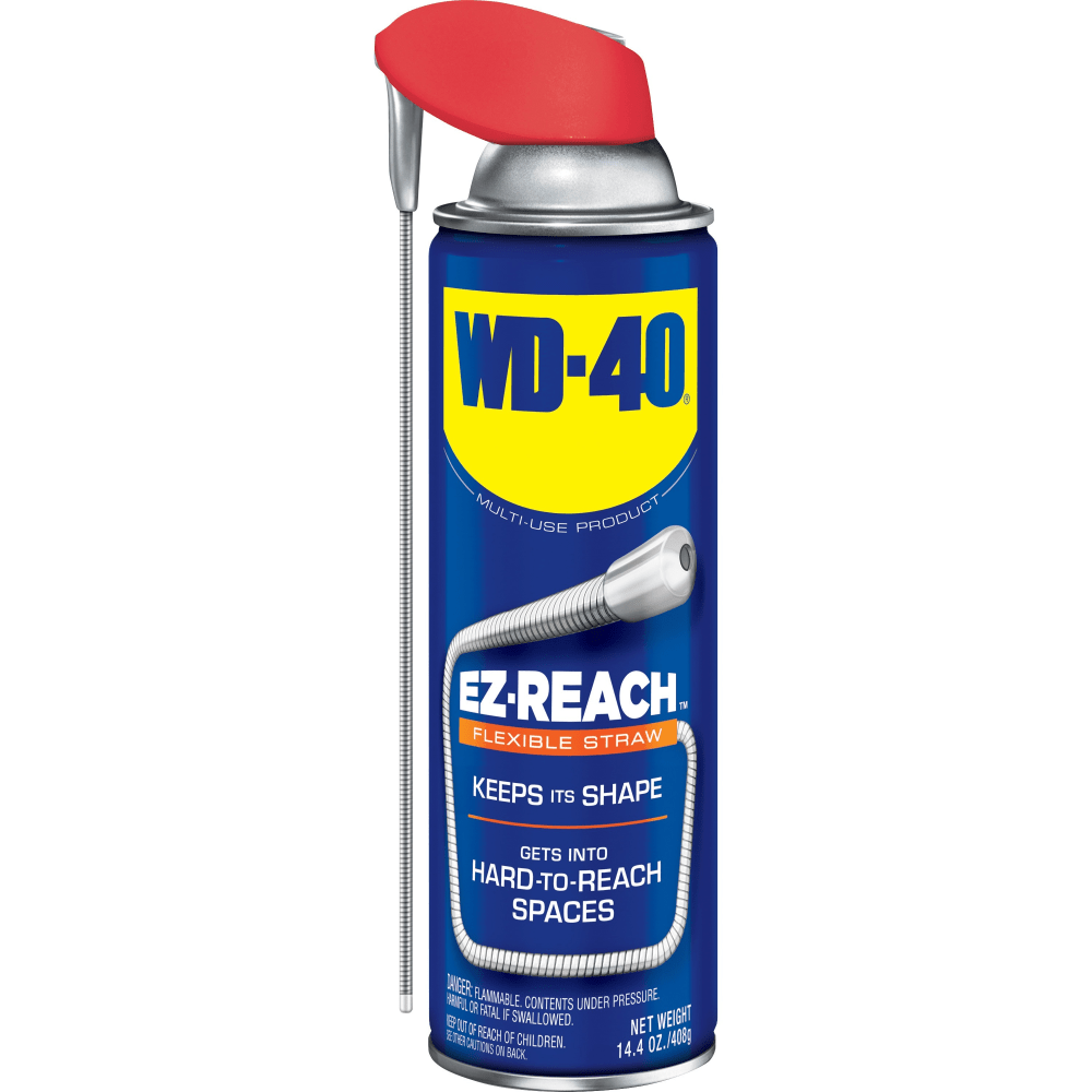 WD-40 EZ Reach Flexible Straw Lubricant - 14.4 fl oz (0.5 quart) - Corrosion Resistant, CFC-free, Mercur - 49019