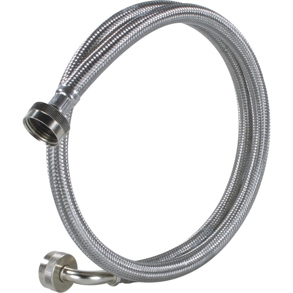 Certified Appliance Accessories 2 pk Braided Stainless Steel Washing Machine Hoses with Elbow - 72in - WM72SSL2PK