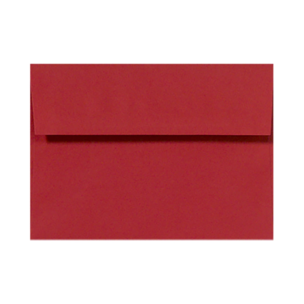LUX Invitation Envelopes, #4 Bar (A1), Peel & Press Closure, Ruby Red, Pack Of 50