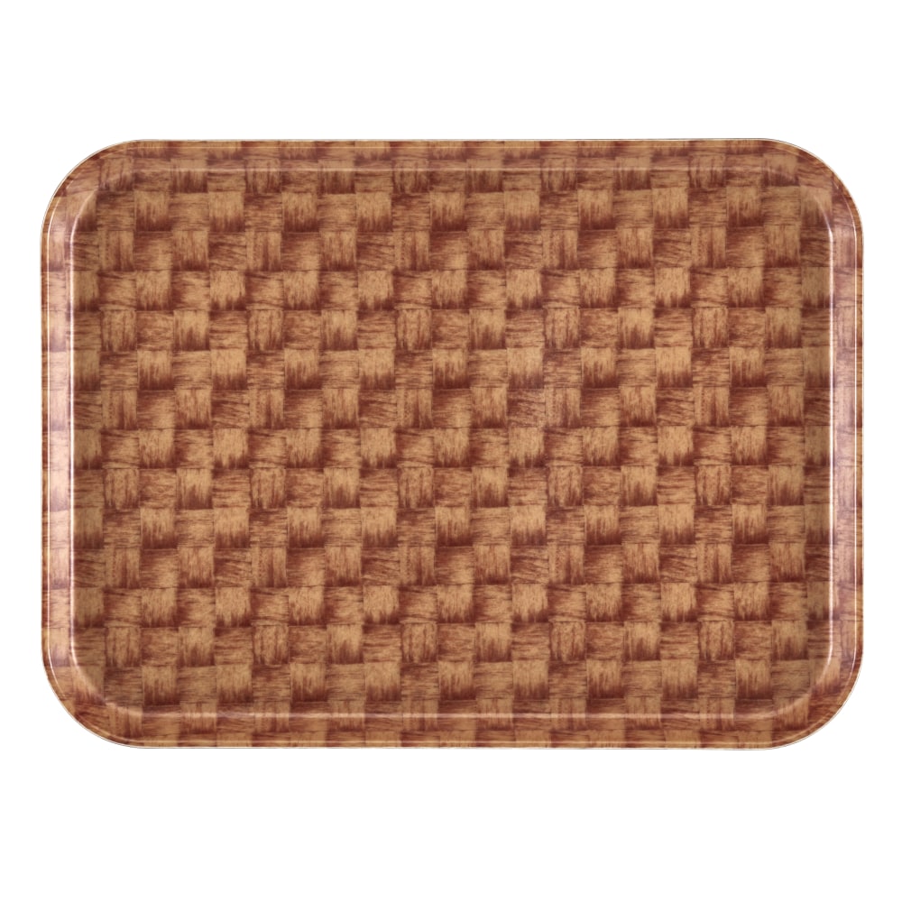 Cambro Camtray Rectangular Serving Trays, 14in x 18in, Light Basket, Pack Of 12 Trays