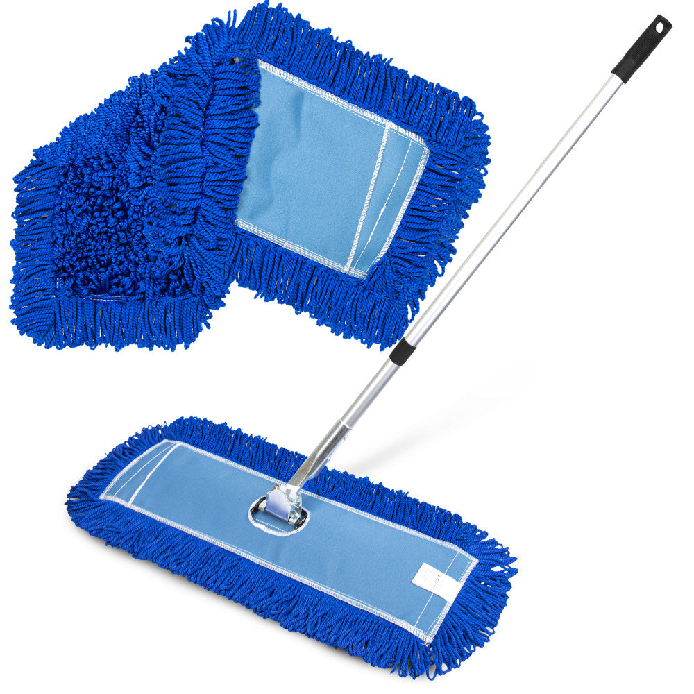 Gritt Commercial 24in x 5in All-In-One Microfiber Dust Mop Set with 72in Handle