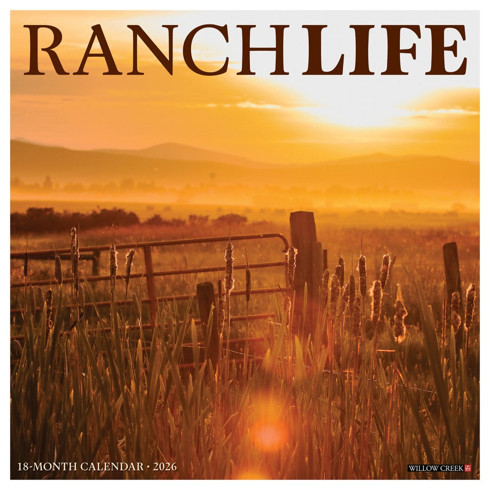 2026 Willow Creek Press Scenic Monthly Wall Calendar, 12in x 12in, RanchLife, January To December, 52563