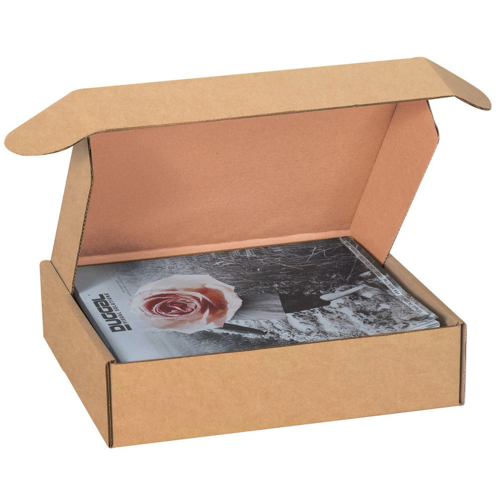 Partners Brand Deluxe Literature Mailers, 12in x 11in x 3in, Kraft, Pack Of 50