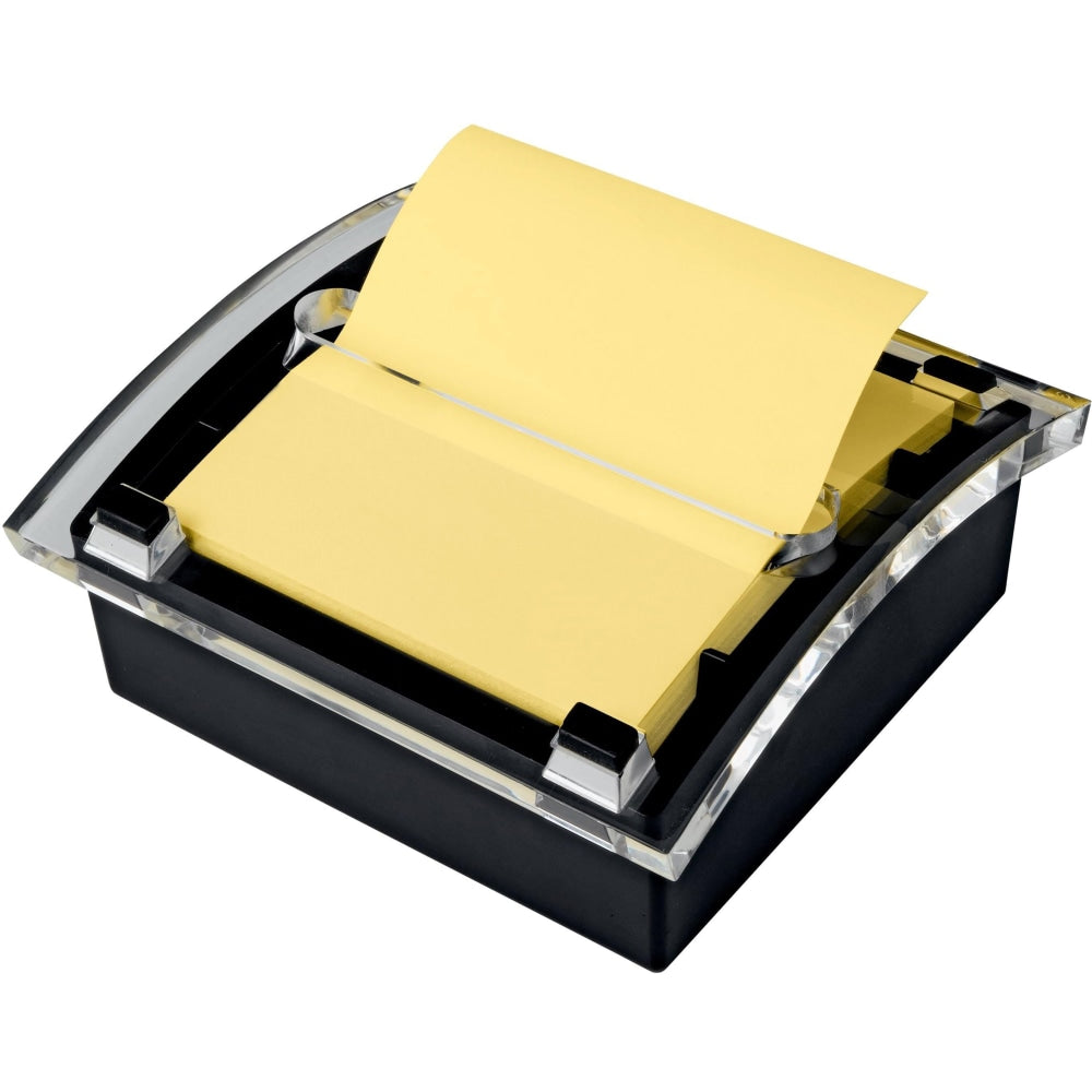 Post-it Pop Up Notes Dispenser, 3 x 3 in, 1 Dispenser, 1 Pad, 50 Sheets/Pad, Black Base Clear Top, Back to School Supplies for Students