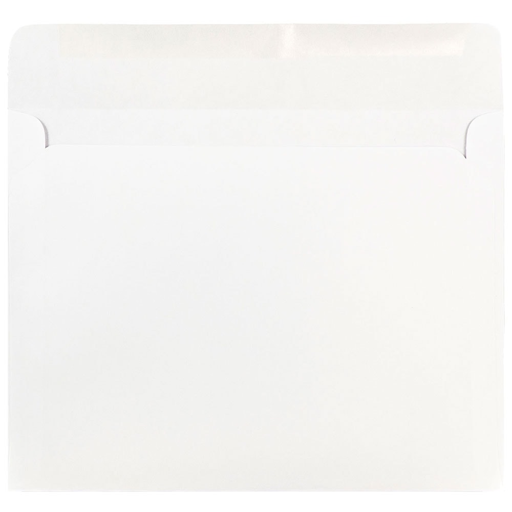 JAM Paper Booklet Envelopes, #9, Gummed Seal, White, Pack Of 25