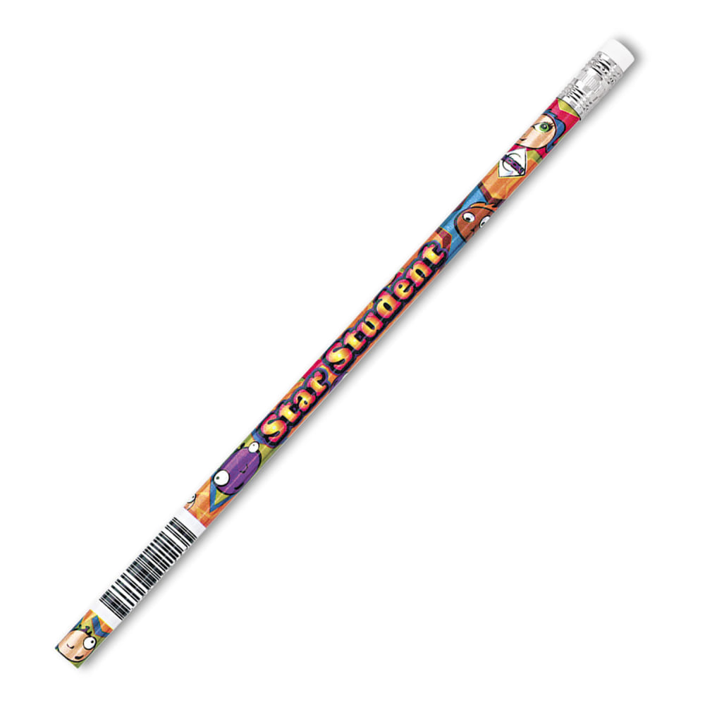 J.R. Moon Pencil Co. Pencils, HB #2/Medium, Star Student, Multicolor, Pack Of 144 Pencils