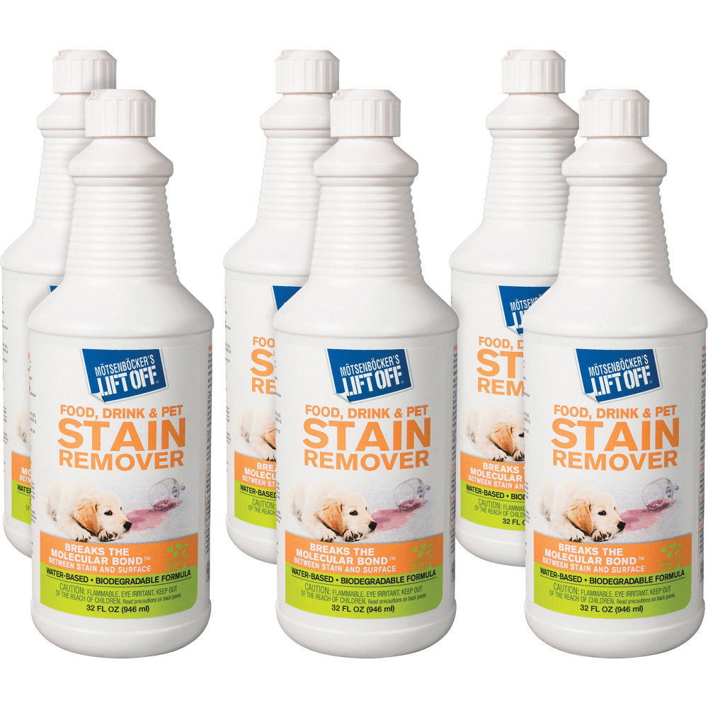M tsenb ckers Lift Off Food/Drink/Pet Stain Remover 32 fl oz (1 quart)Bottle 6 / Carton White