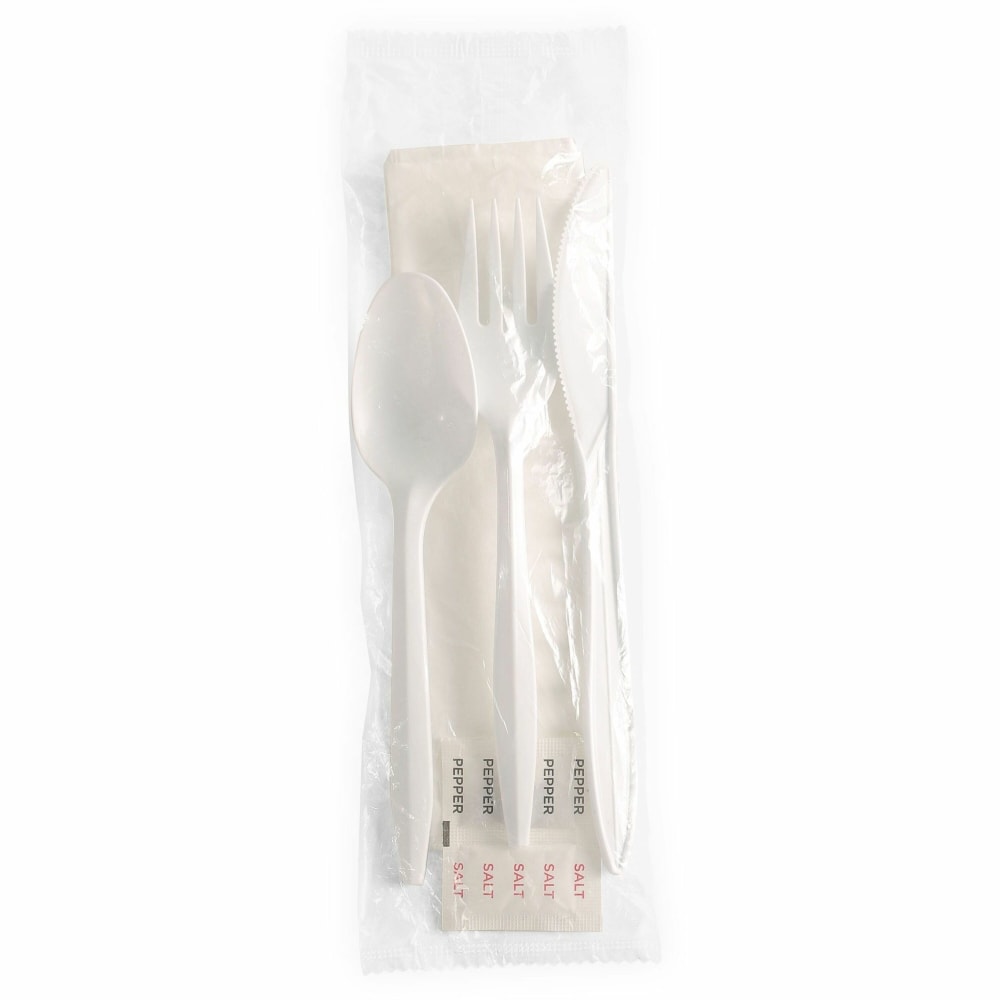 Genuine Joe 6-Piece Fork/Knife/Spoon Utensil Kit - 250 Piece(s) - Cutlery Set - 1x Spoon - 1x Fork - 1x Knife - 58943