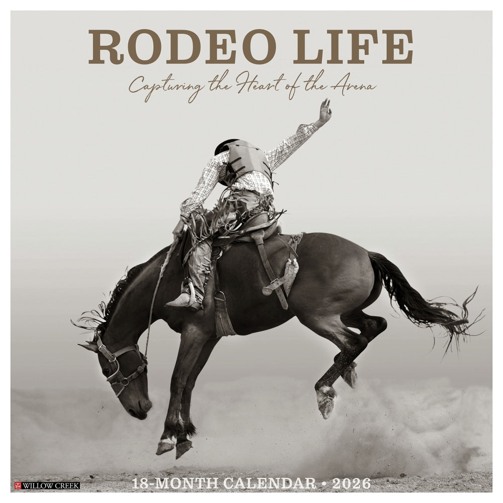 2026 Willow Creek Press Scenic Monthly Wall Calendar, 12in x 12in, Rodeo Life, January To December, 56103