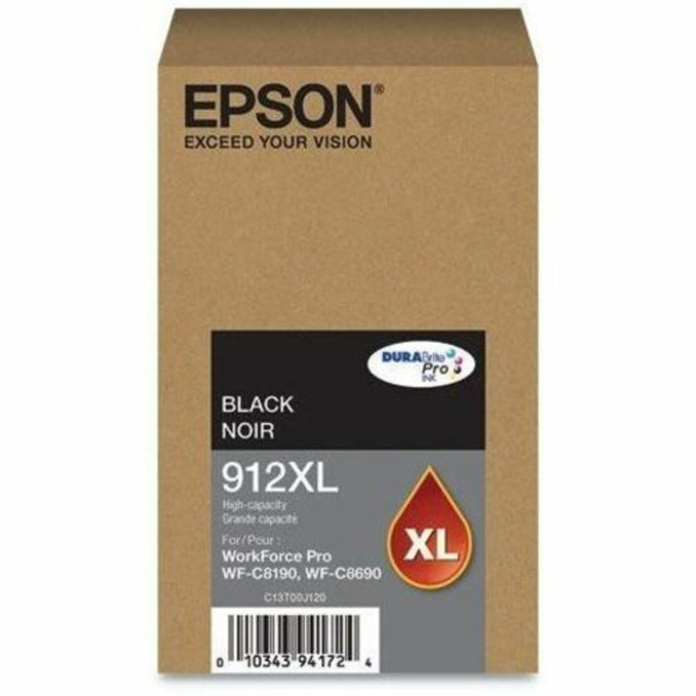 Epson DURABrite Pro 912XL Original High Yield Inkjet Ink Cartridge - Black Pack - 5800 Pages
