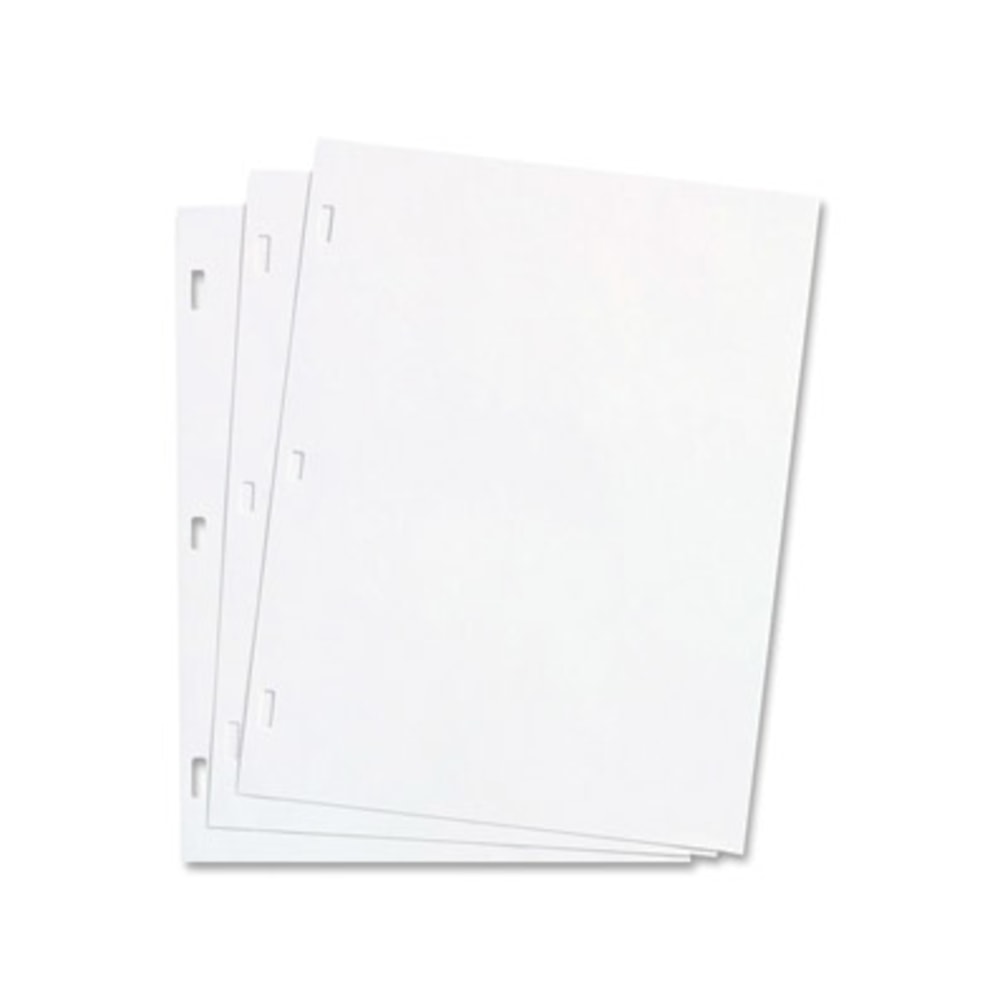 Wilson Jones White Ledger Paper, 8 1/2inx11in, Plain, 100 Sheets/Box - Plain - Unruled - 3 Hole(s) - 28 lb Basis Weight - 90310