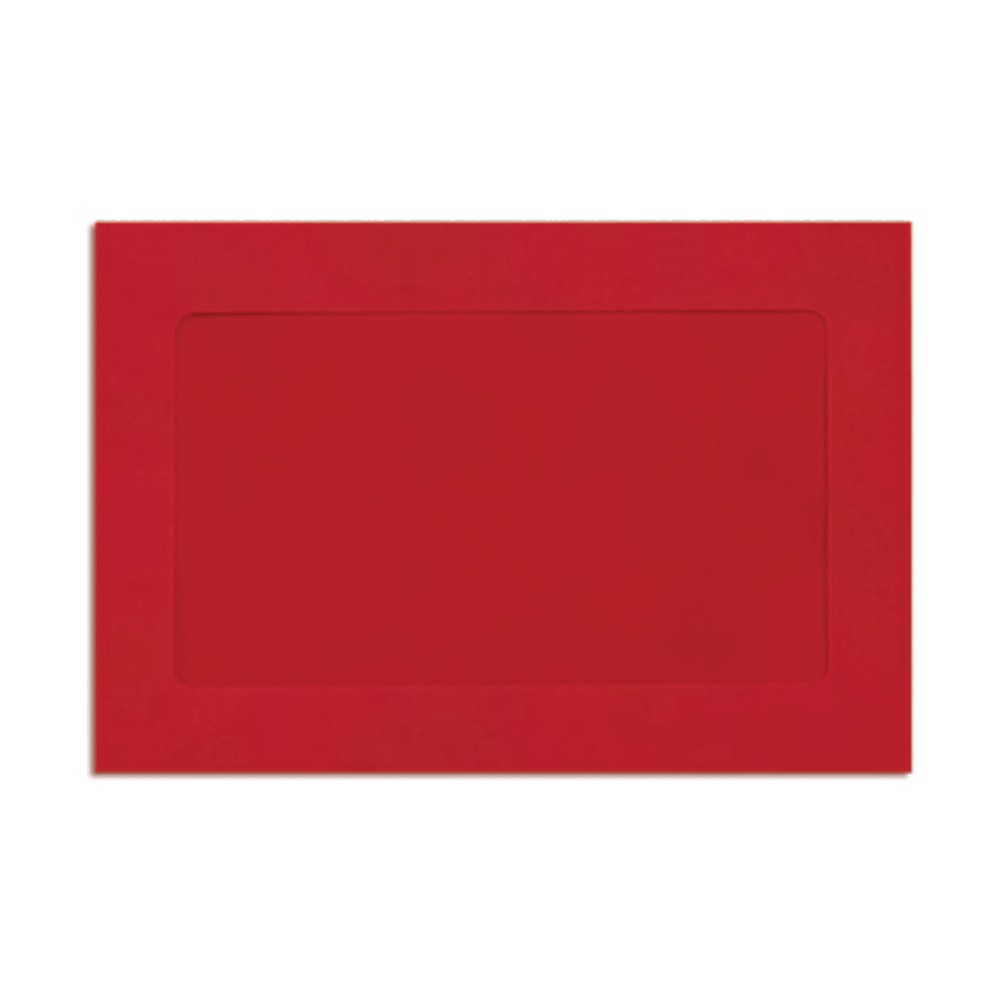 LUX #6 1/2 Full-Face Window Envelopes, Middle Window, Gummed Seal, Ruby Red, Pack Of 250