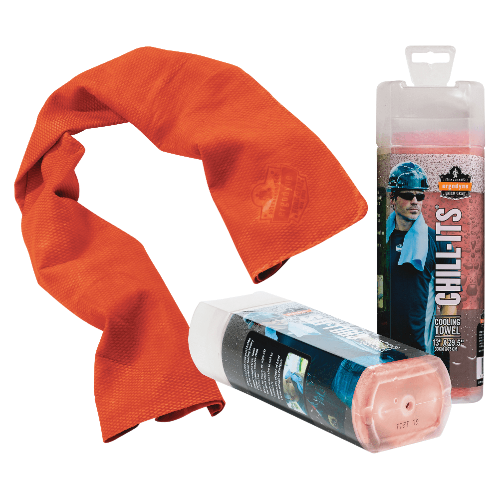 Ergodyne Chill-Its 6602 Orange Evaporative Cooling Towel