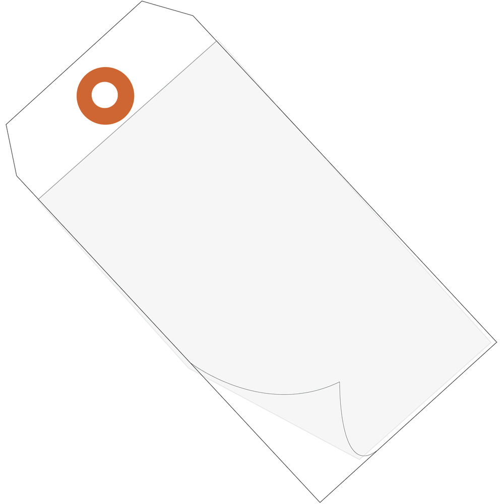 Partners Brand Self-Laminating Tags, 4 3/4in x 2 3/8in, 95% Recycled, White, Case Of 100