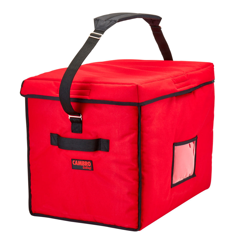 Cambro Delivery GoBags, 21in x 15in x 17in, Red, Set Of 4 GoBags