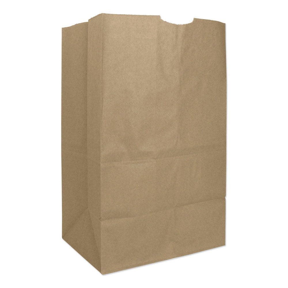 General Grocery Paper Bags, SQT, 13-7/16inH x 8-1/4inW x 6inD, Heavy Duty Kraft Brown, Pack Of 500 Bags
