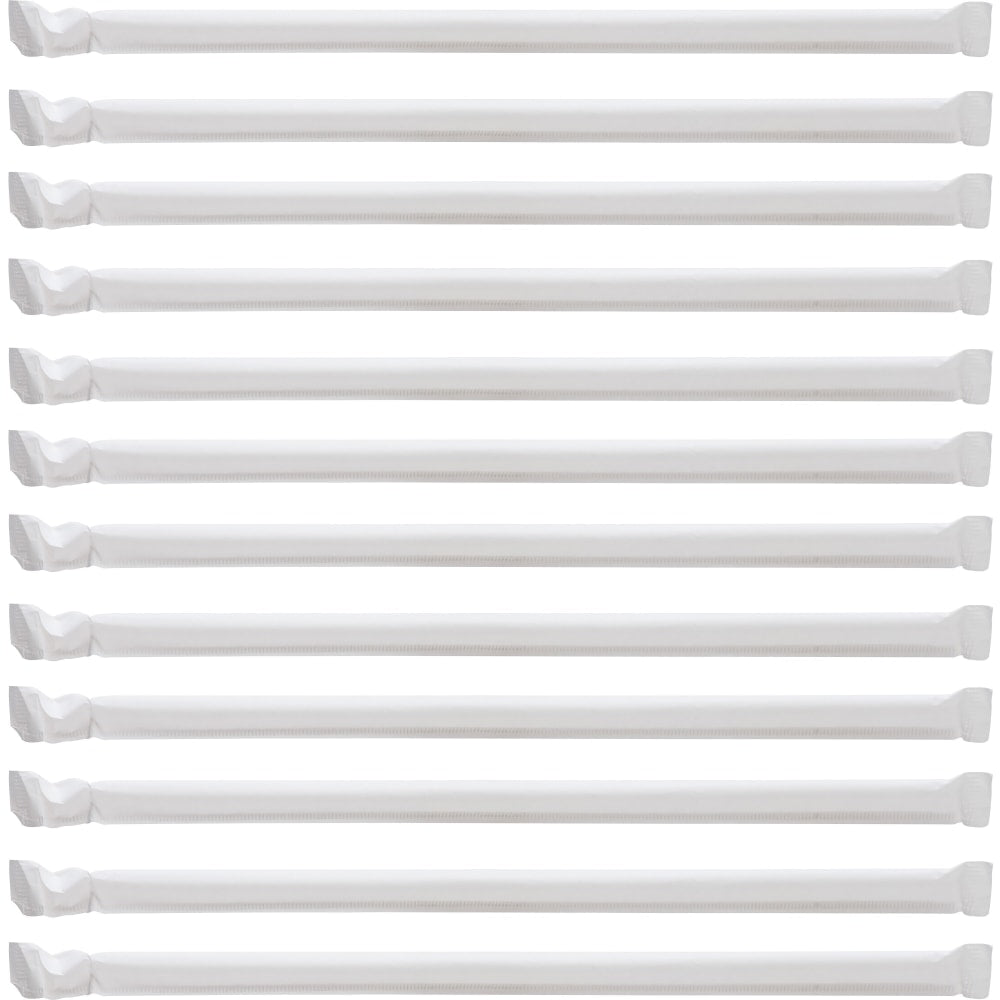 Genuine Joe Jumbo Translucent Straight Straws - 7.75in Length - 6000 / Carton - Clear