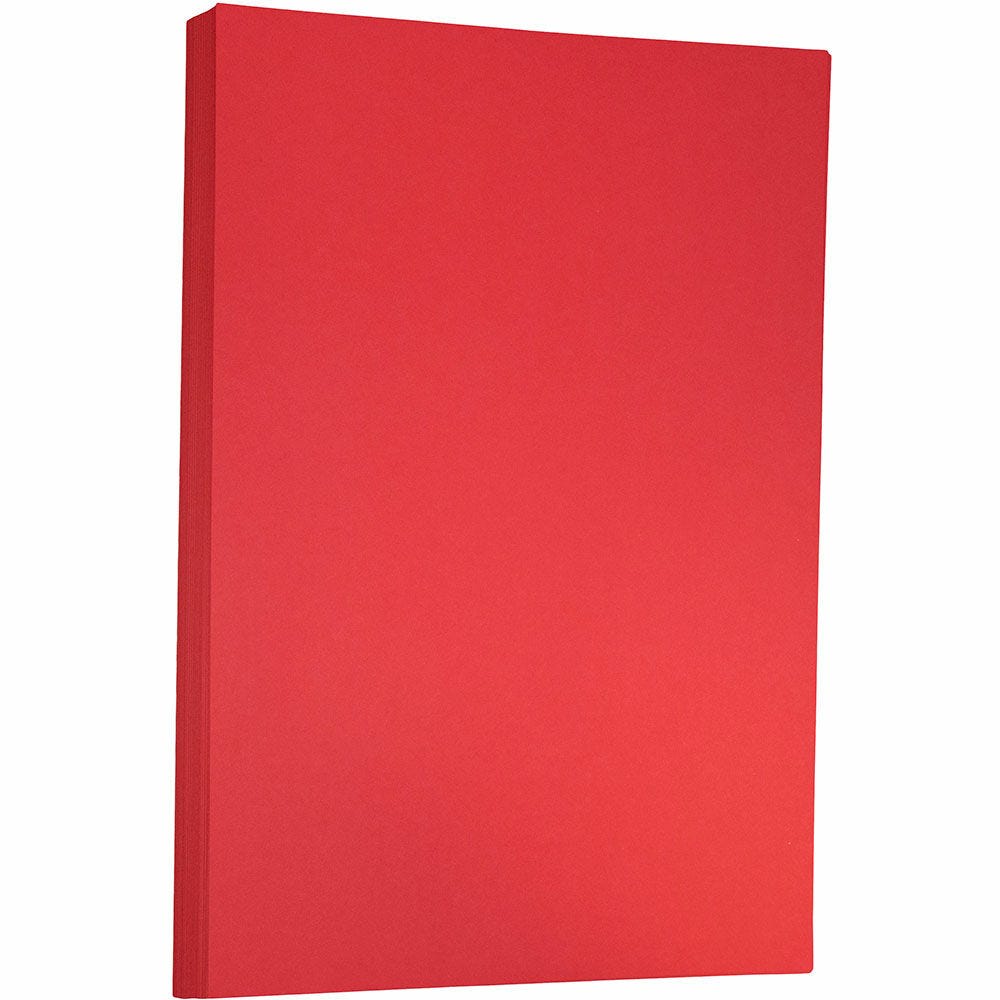 JAM Paper Ledger Matte Paper, Ruby Red, Ledger (11in x 17in), 100 Sheets Per Pack, 24 Lb, 30% Recycled
