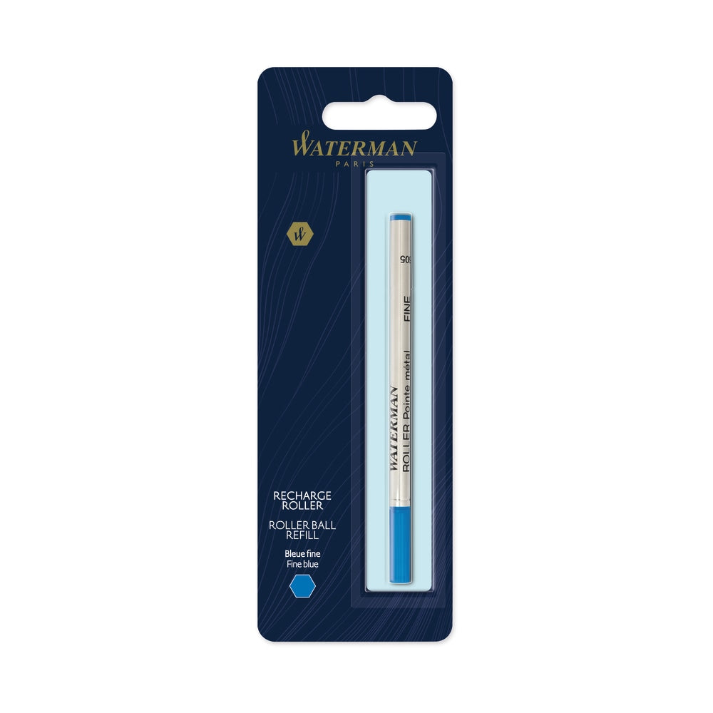 Waterman Rollerball Pen Refill, Fine Point, 0.5 mm, Blue