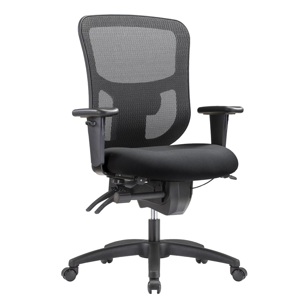 WorkPro 9500XL Series Big & Tall Ergonomic Mesh/Premium Fabric Mid-Back Chair, Black/Black, BIFMA Compliant
