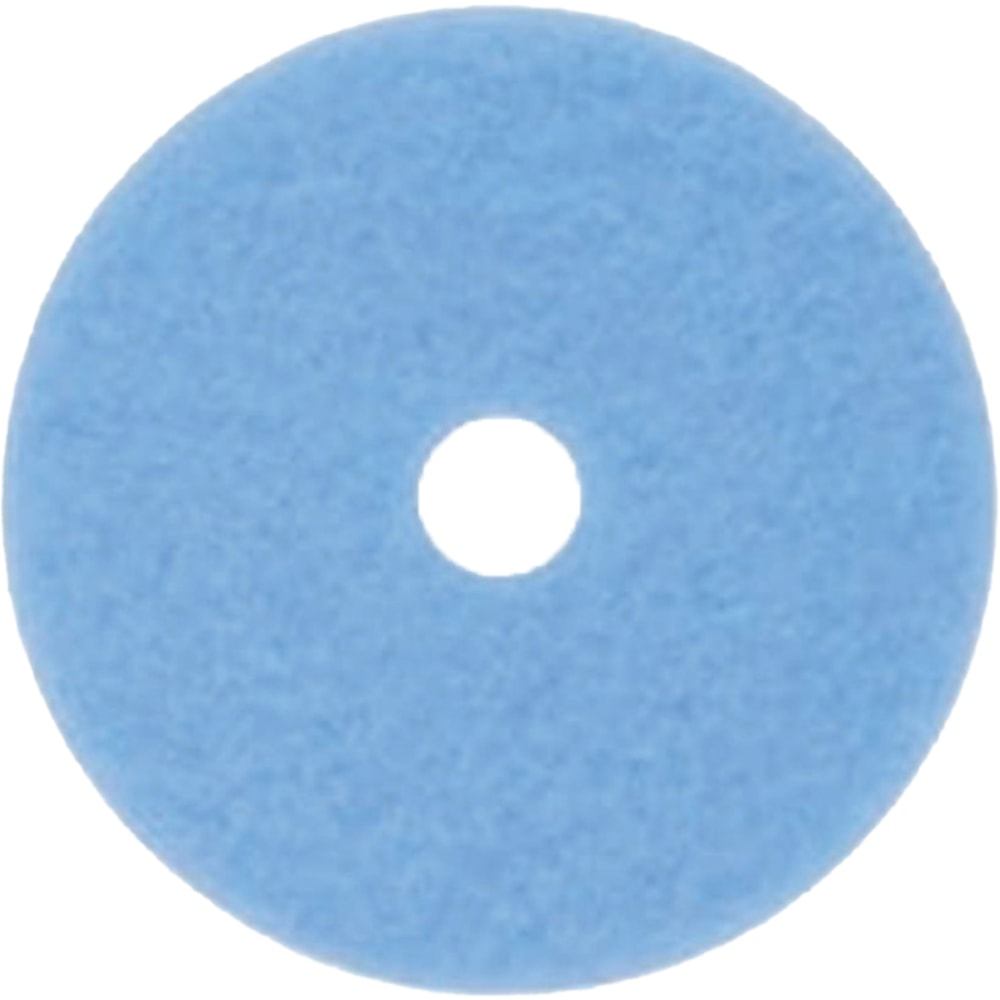 3M 3050 Hi-Performance Burnish Pads, 27in, Sky Blue, Case Of 5 Pads