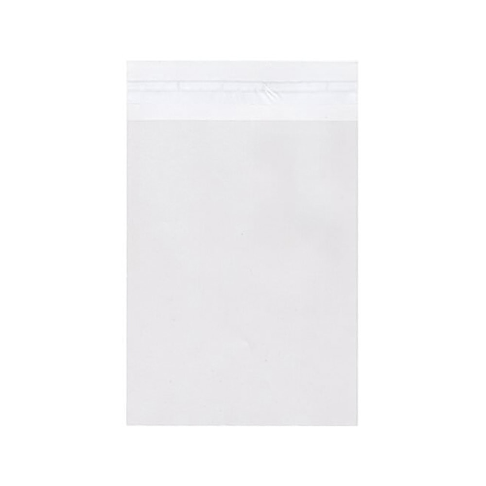 JAM Paper Self-Adhesive Cello Sleeve Envelopes, 5 7/16in x 7 3/8in, Clear, Pack Of 100