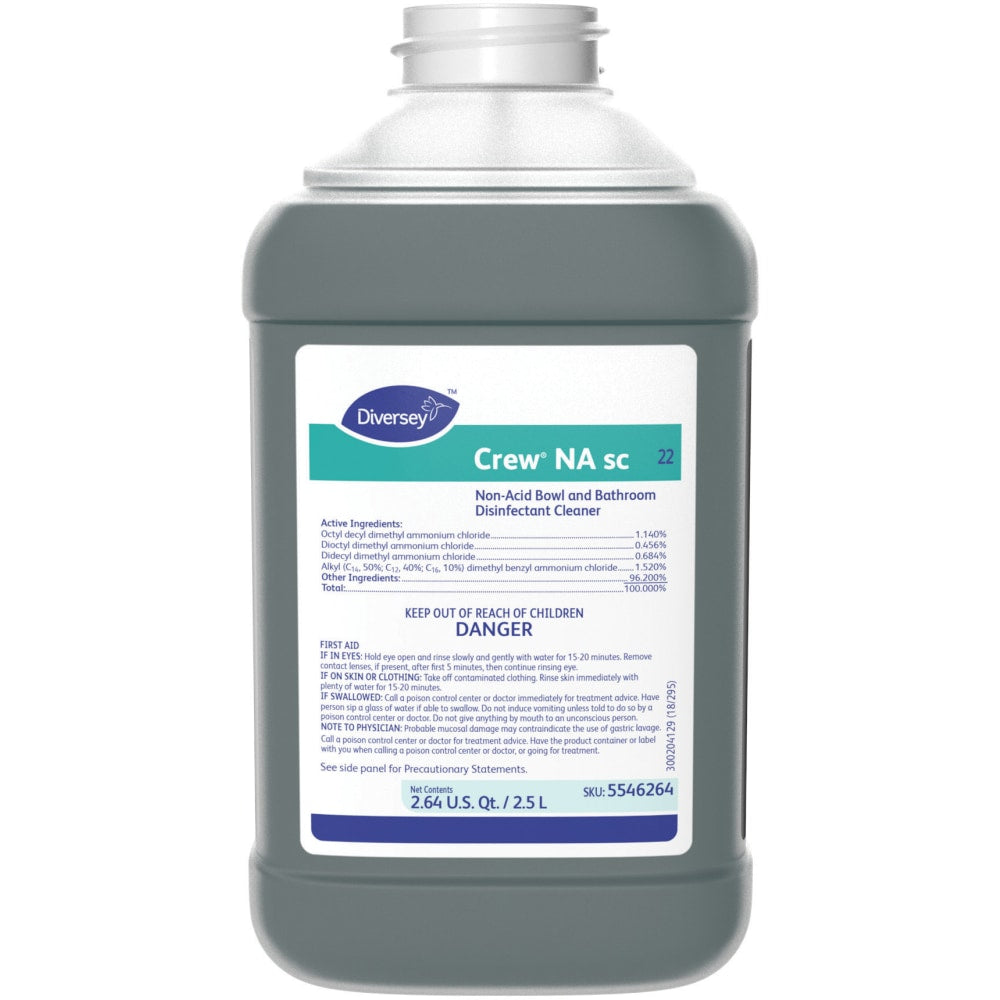 Diversey Crew Nonacid Bowl And Bathroom Cleaner, 2.5L, J-Fill, 2/CT
