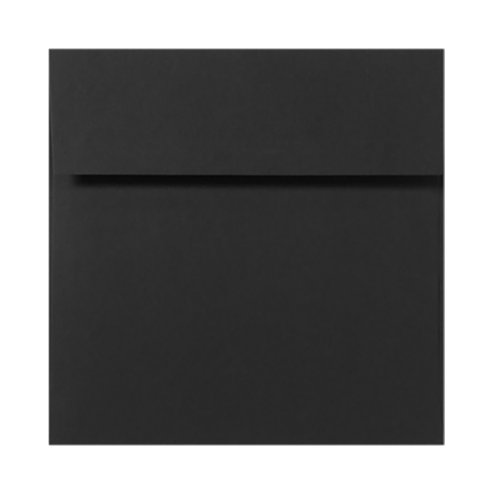 LUX Square Envelopes #5, Peel & Press Closure, Midnight Black, Pack Of 50
