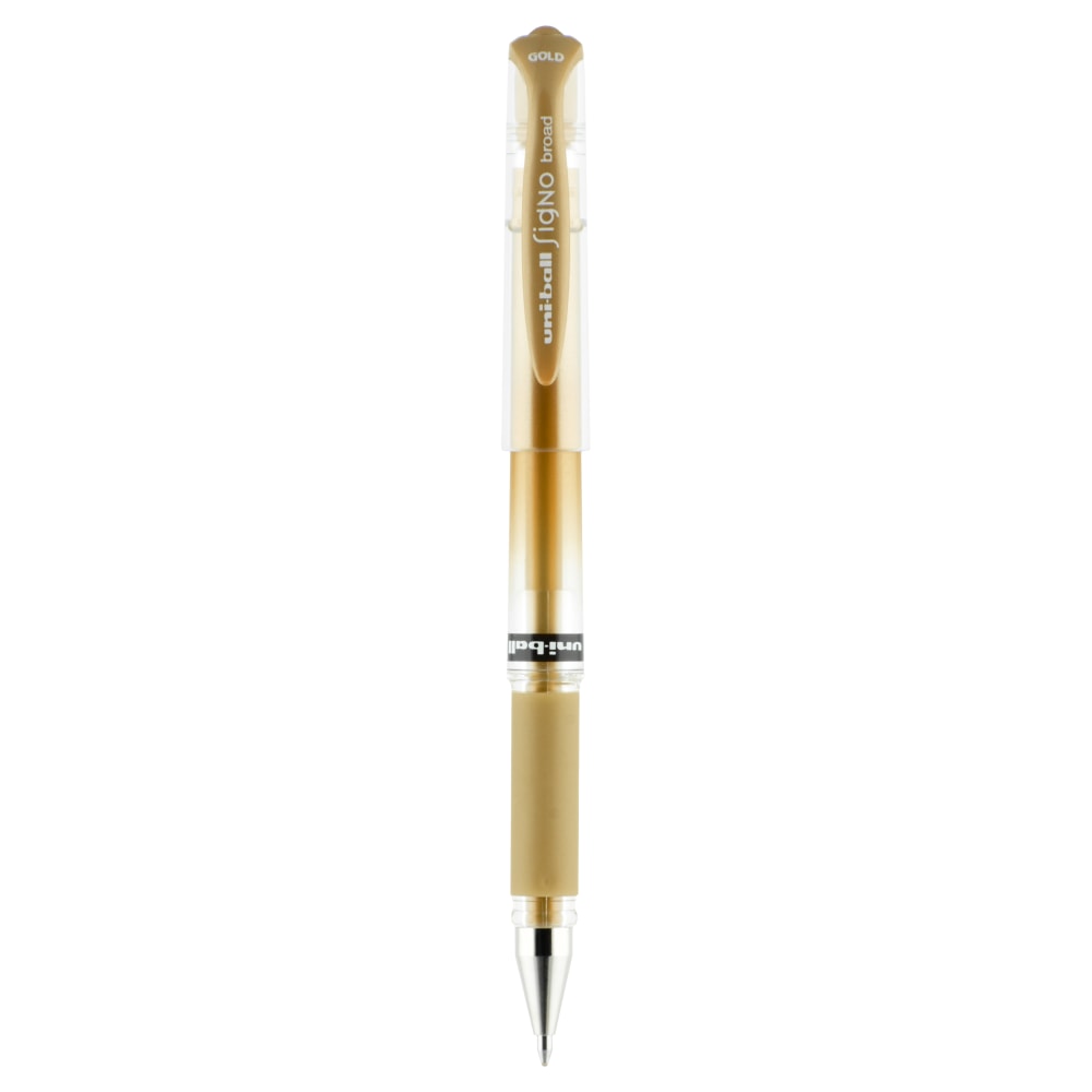 Uni-Ball Signo Gel Impact Pens, Bold Point (1.0mm), Gold Metallic