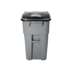 Rubbermaid Brute Big Wheel Container, 50 Gallons, Gray