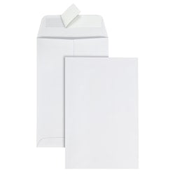 Office Depot Brand 6in x 9in Catalog Envelopes, Clean Seal, 30% Recycled, White, Box Of 125