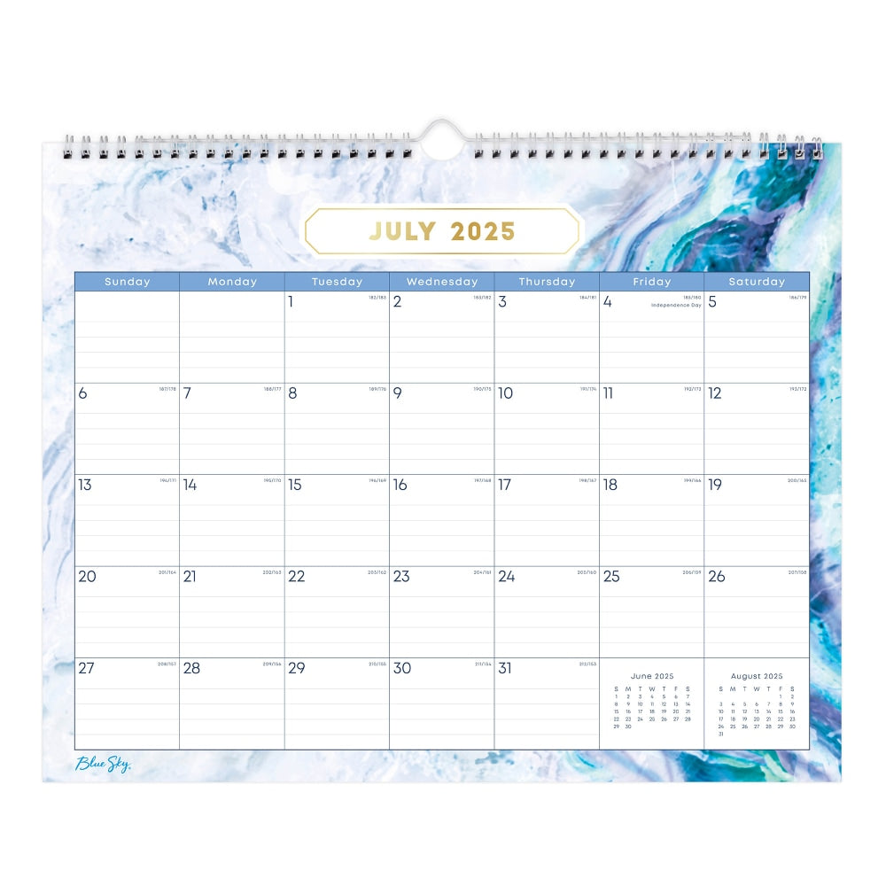 2025-2026 Blue Sky Monthly Wall Calendar, 12in x 15in, Gemma, July 2025 To June 2026, 147010