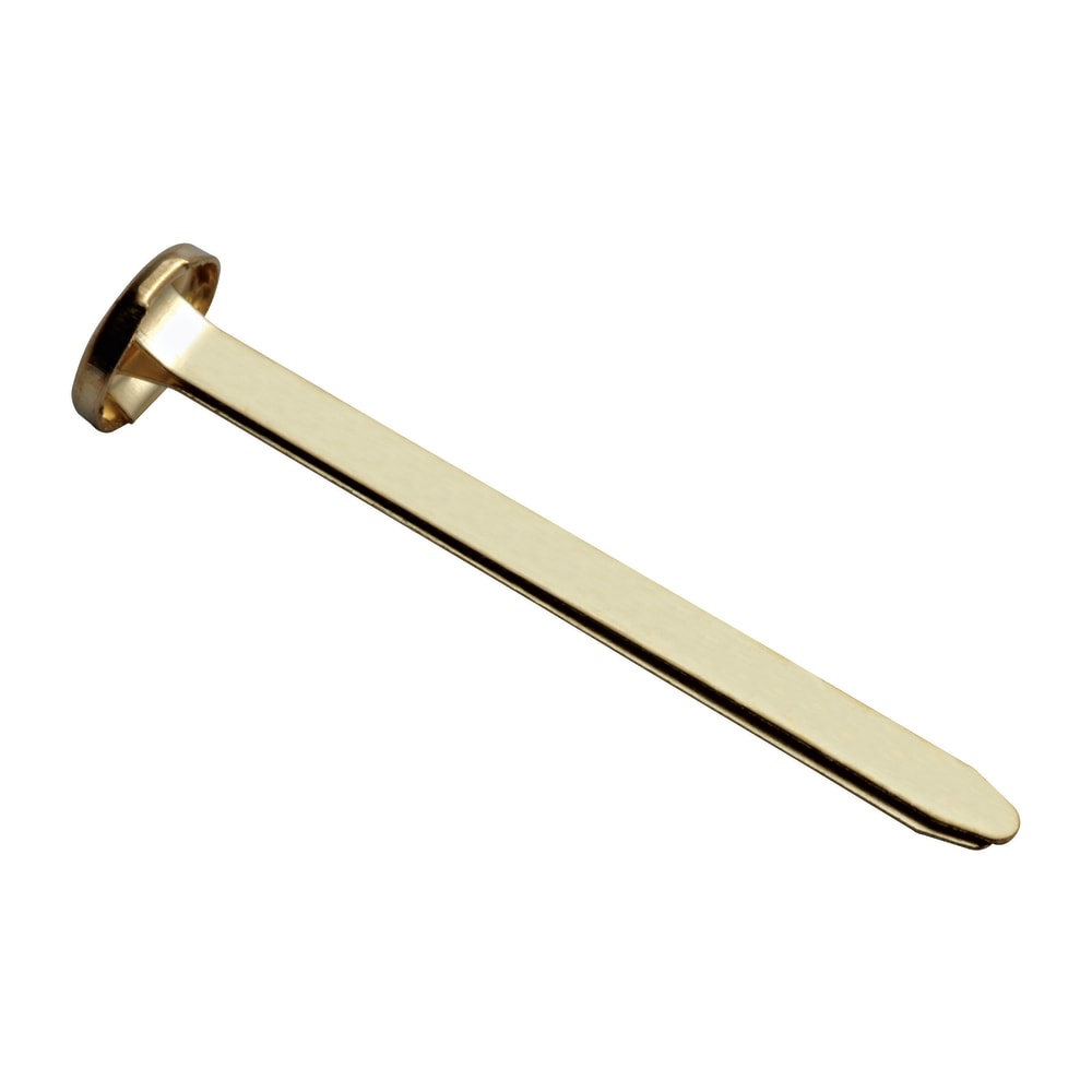 Office Depot Brand Brass-Plated Round-Head Fasteners, Gold, 100 Fasteners
