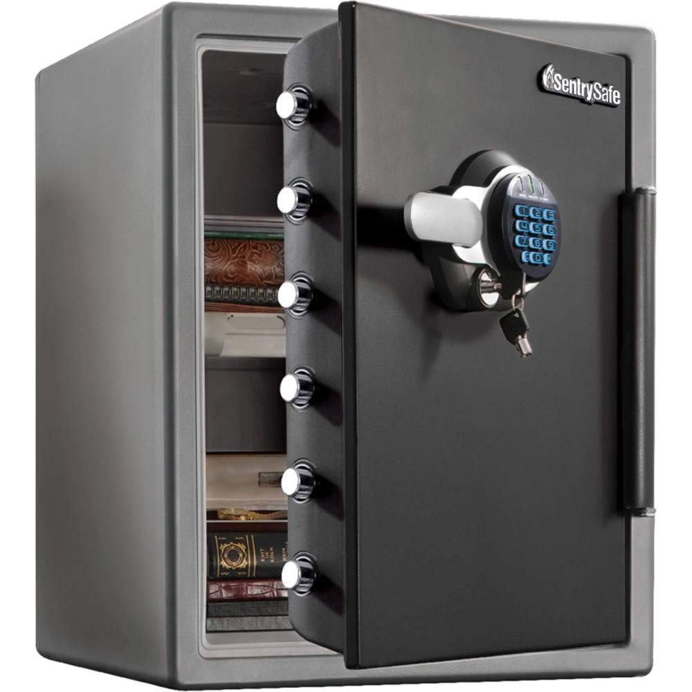 Sentry Safe Digital Fire/Water Safe - 2 ft³ - Digital, Programmable, Dual Key Lock - 4 Live-locking Bolt(s) - SFW205GQC