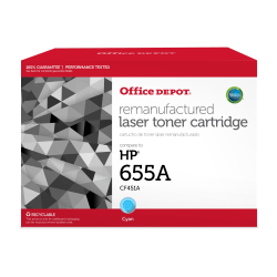 201095P - Office Depot Remanufactured Cyan Toner Cartridge Replacement for HP CF451A, OD655AC