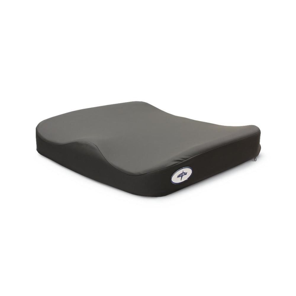 Medline Contour Basic Wheelchair Seat Cushion, 3inH x 16inW x 16inD, Black