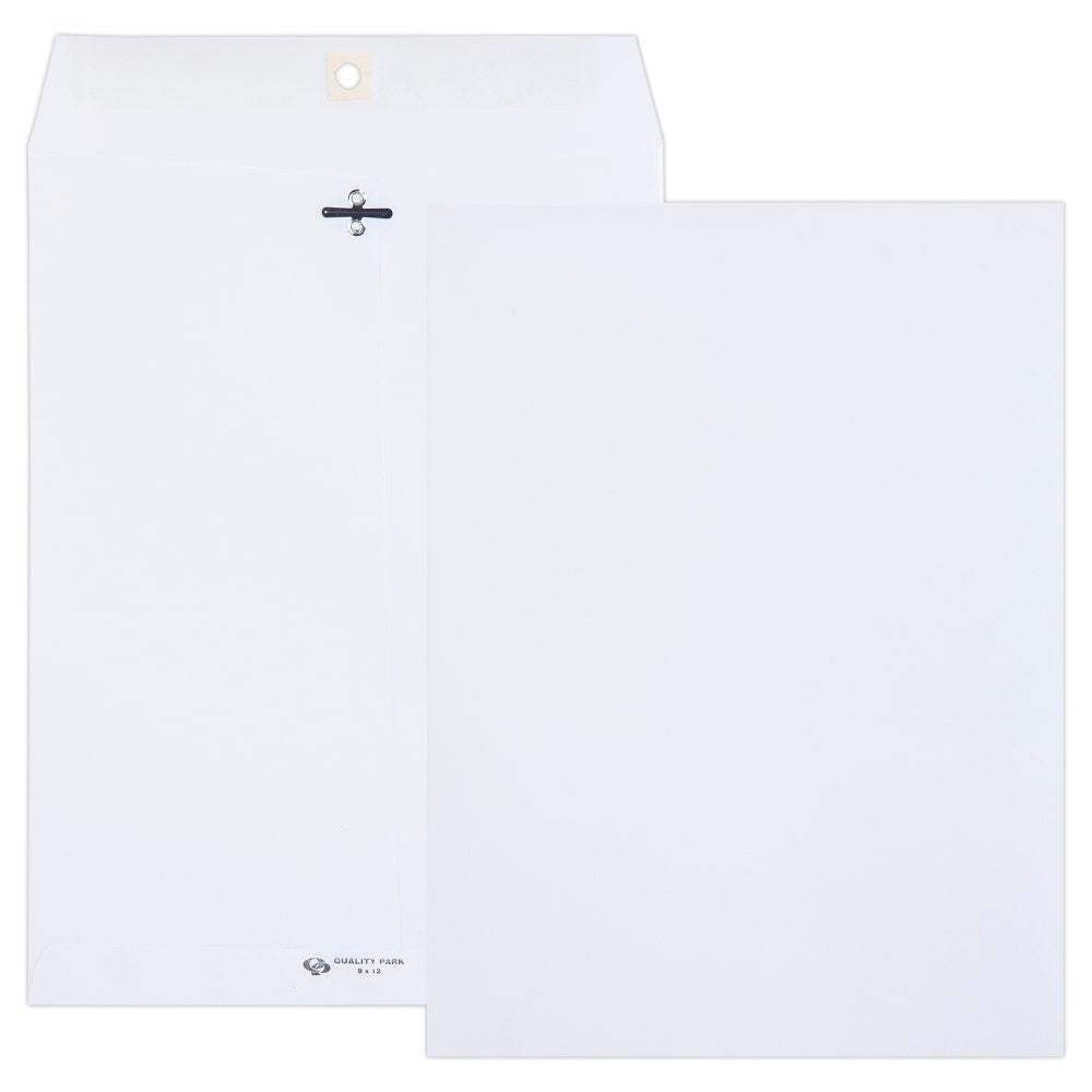 Quality Park #90 Envelopes, Clasp Closure, White, Box Of 100