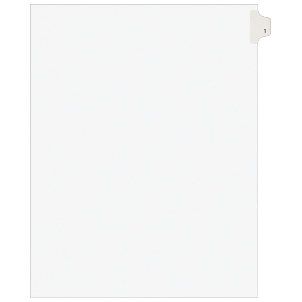 Avery Individual Legal Exhibit Dividers, Avery Style, #1, Side Tab, Letter Size, Pack Of 25