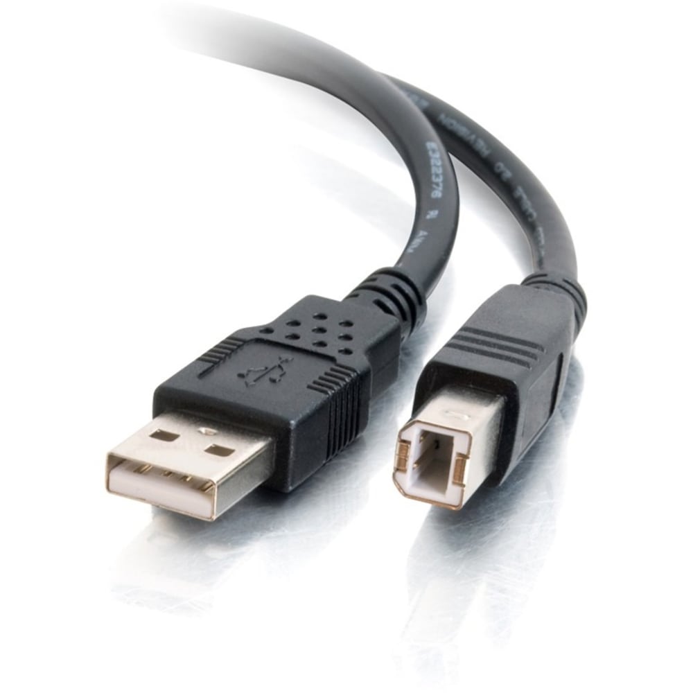 C2G 3m USB Cable - USB A to USB B Cable - M/M - Type A Male USB - Type B Male USB - 10ft - Black